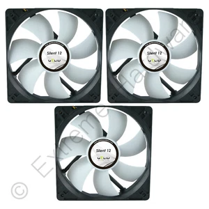 Paquete de 3 ventiladores de caja silenciosos Gelid Solutions de 12 120 mm 1000 RPM 37 CFM 3 pines - Imagen 1 de 5