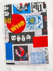 The Who Quilting Cotton Fabric – Blue, Black & Red – 20" Plus Scrap – Prewashed - Picture 1 of 4