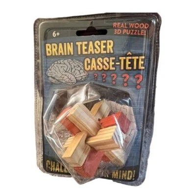 Brain Teaser Casse-Tete 真木 3D 拼图 米色 红色 244048-19348-11-100119 — 第 1/4 张图片
