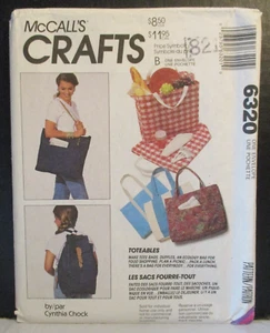 Bolso de Mano McCall's Crafts Pattern 6320 Mochila Bolso de Lona Eco-Tote Sin Cortar - Imagen 1 de 22