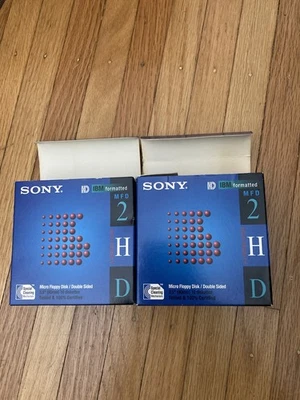 Lote (15) Paquete de 10 Disquetes Sony 3.5" 1.44MB Alta Densidad Formateado IBM Caja Abierta Foto 1 de 4