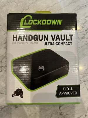 Lockdown Handgun Vault Compact Combination DOJ Certified Key security - Image 1 of 2