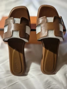 Brandneue braune Damen-Slipper Größe 10 - Bild 1 von 7