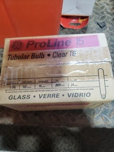 Lot of 24 ProLine 15 Tubular Bulb Clear T6 15W 145V 100 Lumens NOS - Picture 1 of 3