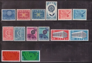 Norway Scott# 387 // 605 (1960-1973) EUROPA MH+MNH Scott=$33 - Picture 1 of 1