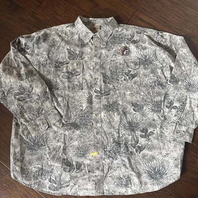 Game Guard Outdoor 4XL Cactus Camo Button Shirt Long Sleeve Brush Hunt Bucee’s - Image 1 of 4