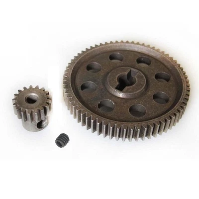 64T Main Gear 11184, 17T Motor Gear 11119, Steel Combo, RC HSP 1/10 Car Truck - Image 1 of 4