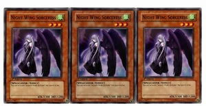 Yugioh- 3X Night Wing Sorceress - Common - 1st Edition - CRMS-EN025 - Light Play - Picture 1 of 1