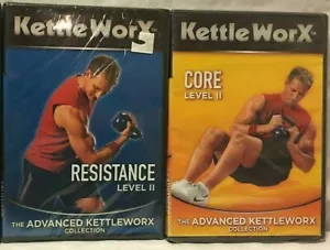 NEU 2 Kettleworx Workout Übung DVD Set Level II 2 Widerstand Kern Bauchmuskeln Fitness - Bild 1 von 2