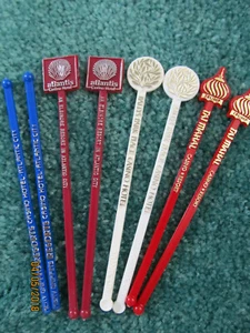 ATLANTIC CITY VINTAGE SWIZZLE STICKS (8) With a cloth shoeshine bag  - Picture 1 of 11