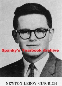 1960s High School Yearbook w/ senior NEWT GINGRICH Republican Speaker ~ Trump ++ - Picture 1 of 6