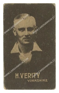 Hoadley Chocolates - 'Cricketers (Brown)' - H. Verity (Yorkshire) (1933) - Picture 1 of 2