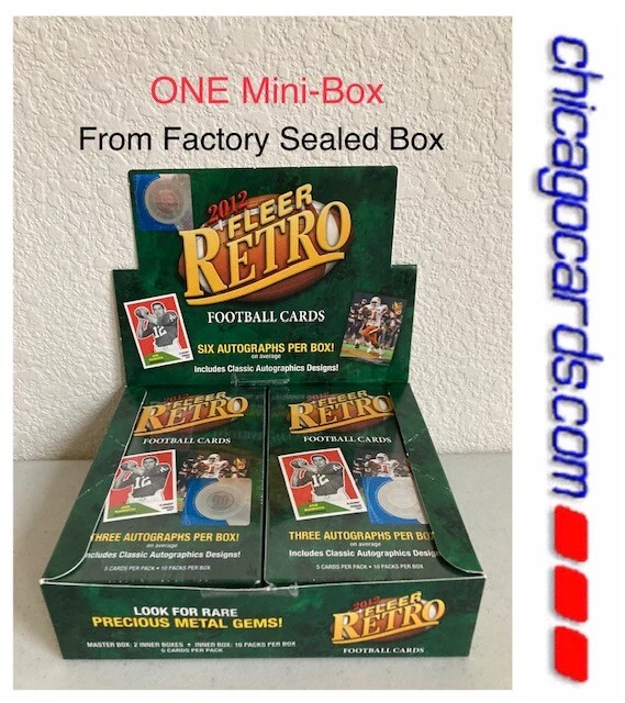 2012 Fleer Retro Football Hobby MINI-Box 3 AUTO Look4 Wilson Sanders Marino PMG - Image 1 of 4