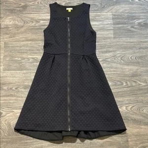 Anthropologie Dress Size 2 Leifsdottir Tonnelle Polka Dot Textured Zipper Preppy - Picture 1 of 10