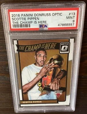 Scottie Pippen 2016 Panini Donruss Optic The Champ Is Here graduado PSA 9 como nuevo #13 Foto 1 de 3