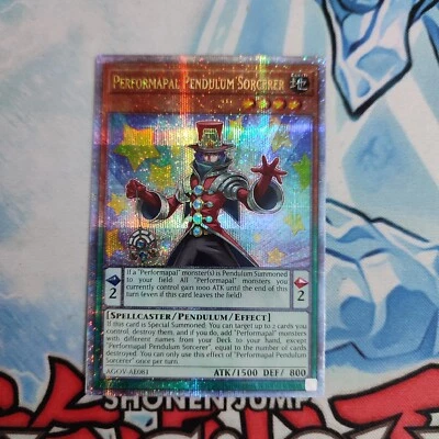 Yugioh Asian English Performapal Pendulum Sorcerer AGOV-AE081 QCSE Original - Image 1 of 2