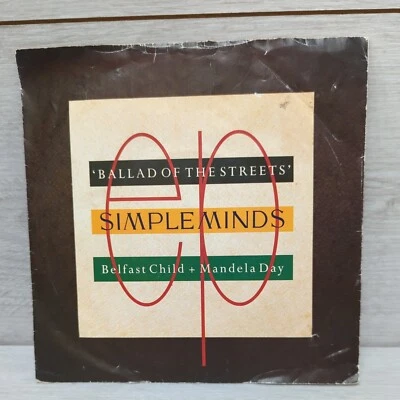 Simple Minds - Ballad Of The Streets - 7" Vinyl Single Record - VG / VG Con  - Image 1 of 4