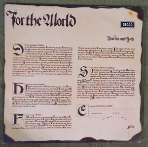 LP : Hardin & York , For The World , Decca SLK 16722-P , 1971 , Made in Germany - Imagen 1 de 6