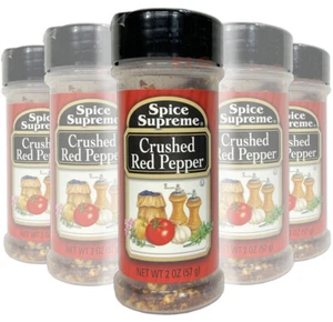 Spice Supreme CRUSHED RED PEPPER Food Seasonings Kitchen Cooking Herb Spices 2oz - Picture 1 of 6