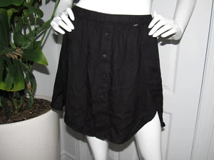 OBEY 89 BLACK TULIP SHAPE MINI SKIRT SIZE XS FASHION 100% RAYON - Picture 1 of 14