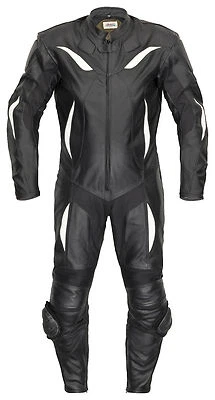 Neue BELEZZA Einteiler Lederkombi schwarz weiß Racingkombi einteilig - Bild 1 von 4