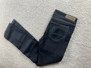 Evisu x Puma Jeans Women's 28 30 Dark Wash Denim Tapered Leg Stretch - Picture 1 of 10