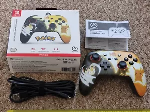 NINTENDO SWITCH OFFICIAL ENHANCED WIRED USB CONTROLLER GAME PAD Pokemon Pikachu - Picture 1 of 5