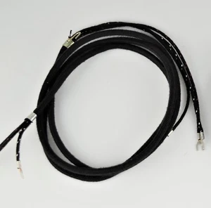 Vintage Antique Cloth Covered Telephone Cord - Handset - Black - SKU - 30004 - Picture 1 of 4