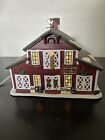 St. Nicholas Square “Country Barn” 2001 Lighted Christmas Village House
