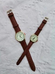 Exclusive! 1 or Pair of Illuminate Big Waterproof Leather Watch for Man & Woman - Picture 1 of 11