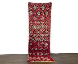 Long Check Runner Handmade Stair Runner Farmhouse Living Area Washable Rug 3x9ft - Picture 1 of 12