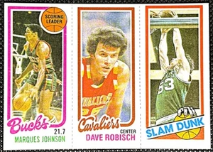 1980-81 Topps #57 / 143 / 254 Marques Johnson / Dave Robisch / Rick Robey - Imagen 1 de 2