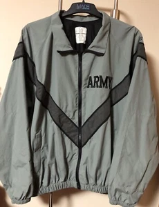 US IPFU Army Jacket Windbreaker Rain Resistant Vented Green with Gray Stripes L - Picture 1 of 10