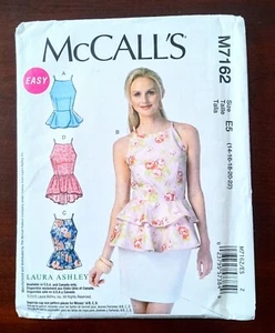 McCall's Pattern #M7162 Laura Ashley Pullover Tops Sizes 14-22 Uncut - Picture 1 of 5