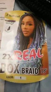 Urban Beauty Hair Braids 2x Real Box Braid 18" Premade Loop Black 1 New Pack - Picture 1 of 11