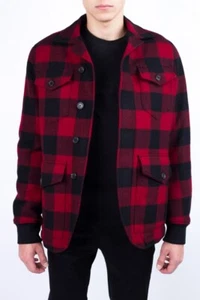 DSQUARED2 CHECKED WOOL JACKET RED ICON SIZE 50 ITALY - Picture 1 of 1