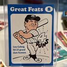 1972 Laughlin Lou Gehrig Great Feats Blue Border