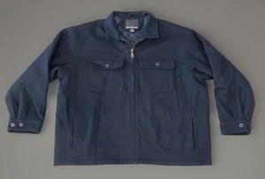 Duluth Trading Company Mens Wool Coat Jacket 3XL XXXL Blue Full Zip Insulated - Picture 1 of 20
