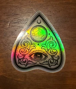 Ouija Planchette gestanzte holografische Aufkleber Vinyl 3 Zoll - Bild 1 von 3