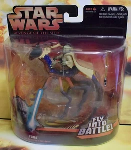 Star Wars Carded Deluxe Revenge of the Sith Yoda Fly into Battle on a Can-Cell! - Picture 1 of 1