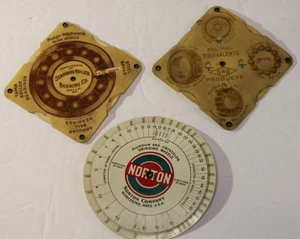 LOT-3 Vintage Standard Roller Bearing Norton Decimal Machinist Calculators - Picture 1 of 9
