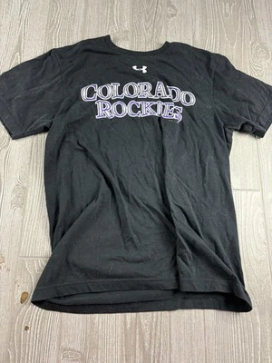 Camiseta negra Under Armour Colorado Rockies Heat Gear talla grande Foto 1 de 4