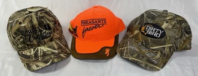 BROWNING & Outdoor Cap Lot of 3 Hunting Hats Orange & Green Camo NWT - Image 1 of 4