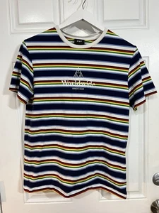 HUF Multicolor Striped T-Shirt Size medium 100% Cotton - Picture 1 of 5