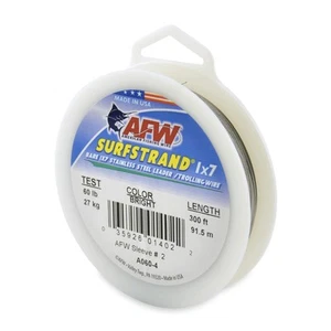 American Fishing Wire Surfstrand, Bare 1x7 Stainless Steel Leader Wire, 60 lb... - Picture 1 of 7