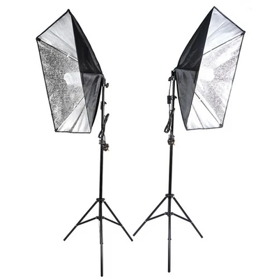 B-Andoer Photography Studio Softbox Lighting Kit 2pcs 135W Light Bulbs 2pcs - Image 1 of 4