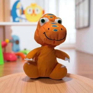 Orange T-Rex Dinosaur Plush Stuffed Animal Toy Kids Gift 6in - Picture 1 of 5