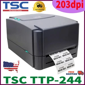 TSC TTP-244 PRO Desktop Thermal Transfer 203 DPI USB Label Barcode Printer USA - Picture 1 of 10