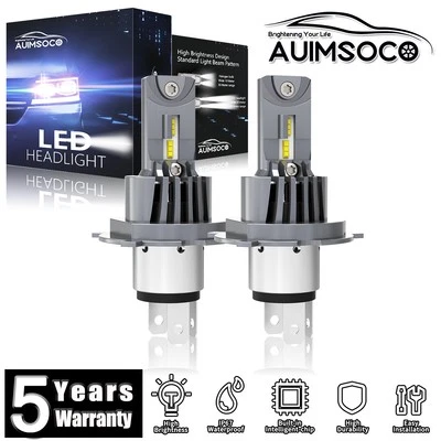 For Mercedes-Benz S600 1994-1996 Pair H4 LED Headlight Kit Bulbs High Low Beam - Image 1 of 4