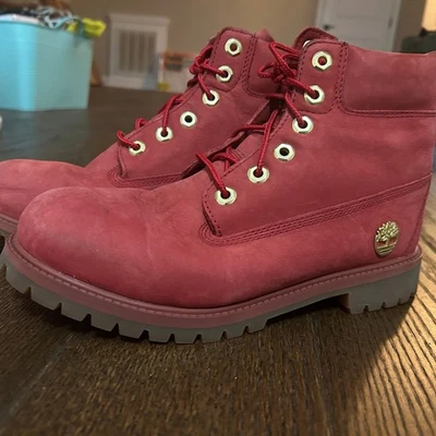 Timberland Junior 6” PREMIUM DK ROJO Nubuck TB 0A42RR Botas Impermeables. Talla:7 Foto 1 de 4